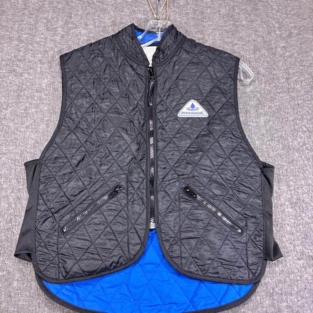 HyperKewl Evaporative Cooling Deluxe Sport Vest Mens Small Black‎ Quilted 6530